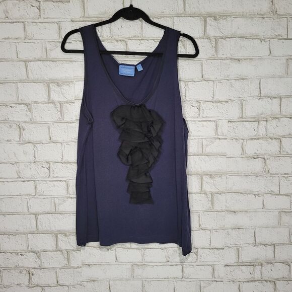 Simply Vera Vera Wang ruffle front tank top - Picture 1 of 14